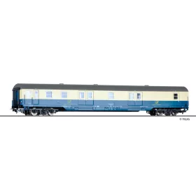 Tillig 74858 Postakocsi, négytengelyes Post mr-a, bézs/kék, Deutschen Bundespost (E4) (H0)