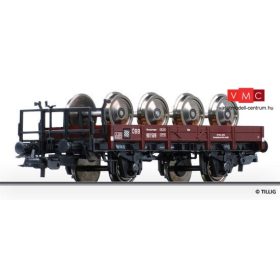 Tillig 76508 Alacsony oldalfalú teherkocsi, vasúti kerékpár rakománnyal, ÖBB (E3) (H0)