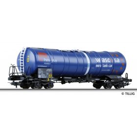 Tillig 76512 Tartálykocsi, négytengelyes Petro Plus, Wascosa AG (E6) (H0)