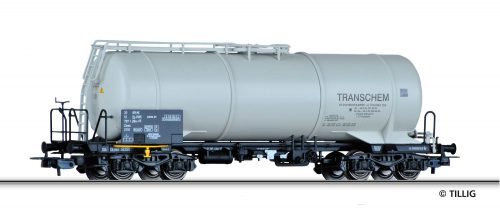 Tillig 76653 Tartálykocsi fékállással, négytengelyes TRANSCHEM, PKP-Cargo (E6) (H0)