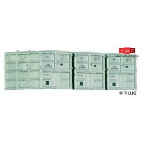 Tillig 7723 Háztól-házig kiskonténerek, Haus-zu-Haus, 3 db (TT)
