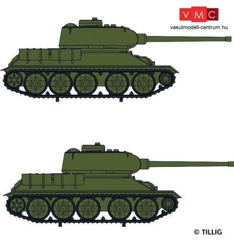 Tillig 7750 T-34/85 harckocsi (2 db) (TT)