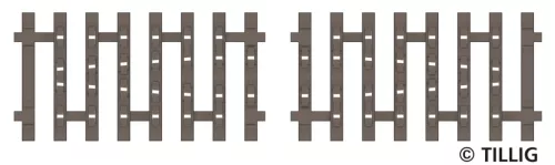 Tillig 83191 Flexibilis talpfarács kétoldali terelősín mindkét végéhez, 2 x 41,5 mm (TT)
