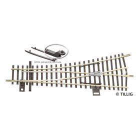   Tillig 83329 Balos váltó, EW1 15°, fém gyökkel, új állítórúddal (TT)