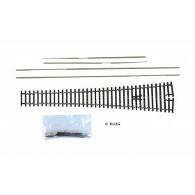   Tillig 83427 Flexibilis váltó, 12° 166 mm, barnított - Építőkészlet (TT)