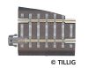 Tillig 83721 Ágyazatos sín, egyenes, G5, 36 mm, jobbos váltóhoz - vágott töltéssel (TT)