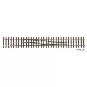 Tillig 85185 Sínszáláttérő vágány H0/H0e, balról-jobbra, 228 mm - Elite