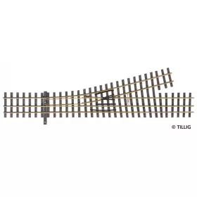 Tillig 85192 Vágányfonódott váltó H0/H0e, balos H0e kitérés, 228 mm - Elite