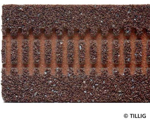 Tillig 86301 Sínágyazat, egyenes, 332 mm G1-G5, sötétbana (TT)