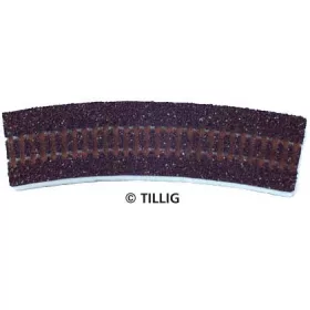 Tillig 86302 Sínágyazat, íves R01-04, sötétbarna (TT)