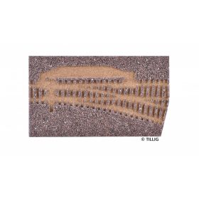   Tillig 86311 Sínágyazat jobbos váltóhoz, EW1, sötétbarna (TT)