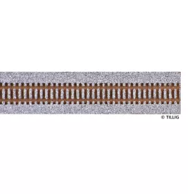 Tillig 86358 Sínágyazat flexibilis sínhez 680 mm, világosszürke (TT)