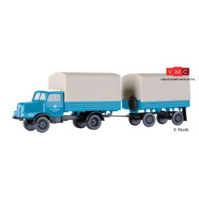   Tillig 8639 IFA H3A ponyvás teherautó pótkocsival, VEB Kraftverkehr Rostock (TT)