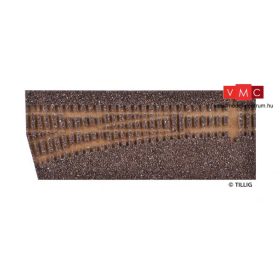   Tillig 86512 Sínágyazat balos EW1 váltóhoz, sötétbarna (H0)