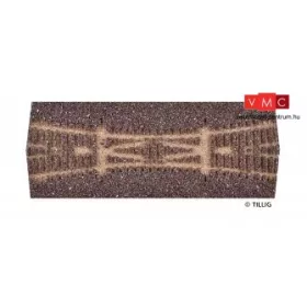 Tillig 86527 Sínágyazat angolváltóhoz DKW I, R 484, 15°, sötétbarna (H0)