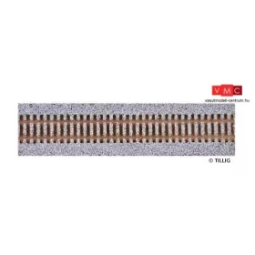 Tillig 86550 Egyenes sínágyazat 228 mm G1/3/4/6, világosszürke (H0)