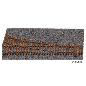   Tillig 86561 Sínágyazat jobbos EW1 váltóhoz, világosszürke (H0)