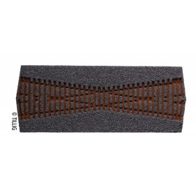   Tillig 86579 Sínágyazat keresztezéshez 15°, világosszürke (H0)