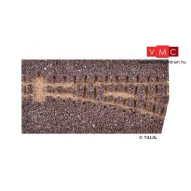   Tillig 86727 Sínágyazat jobbos H0e váltóhoz EW 18°, sötétbarna