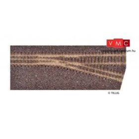   Tillig 86733 Sínágyazat H0/H0e jobbos kiágazáshoz, sötétbarna