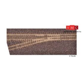   Tillig 86734 Sínágyazat H0/H0e balos kiágazáshoz, sötétbarna