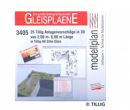 Tillig 9547 CD-ROM: 30 db H0-Elite pályaterv (2÷6 m) + WinTrack Viewer program