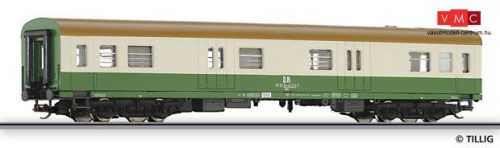 Tillig 95633 Poggyászkocsi, négytengelyes modernizált DR, zöld/csontszín (E4) (TT)