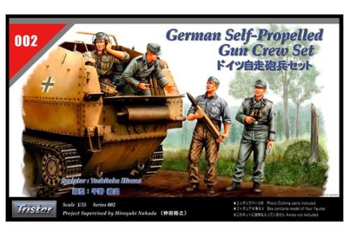 TRISTAR 35002 German Self-Propelled Gun Crew Set 1/35 figura makett