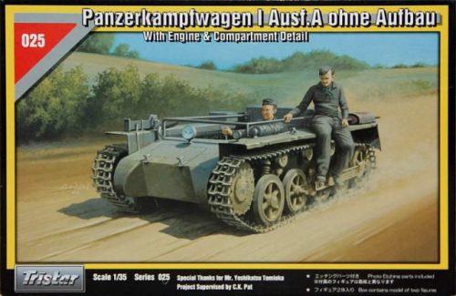 TRISTAR 35025 German Panzerkampfwagen I Ausf. A ohne Aufbau With Engine & Compartment Detail 1/35 harckocsi makett