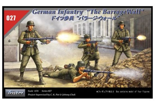 TRISTAR 35027 German Infantry The Barrage Wall 1/35 figura makett