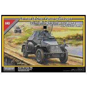   TRISTAR 35043 German Leichter Panzerspähwagen (2cm) Sd.Kfz.222 Mid. Version 1/35 harcjármű makett