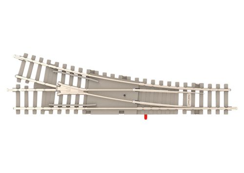 Trix 14538 Betonaljas balos váltó, kézi, 112,6 mm, polarizált, R4 15° (N)