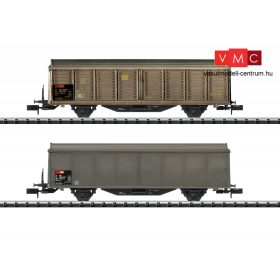 Trix 15307 Eltolható oldalfalú teherkocsi-pár, Hbis-v, SBB (E5) (N) - gyárilag koszolva