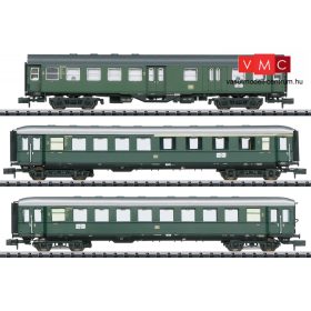   Trix 18209 Sebesvonati személykocsi-készlet, 3-részes Donautal, DB (E3) (N) - végzárvilágítással