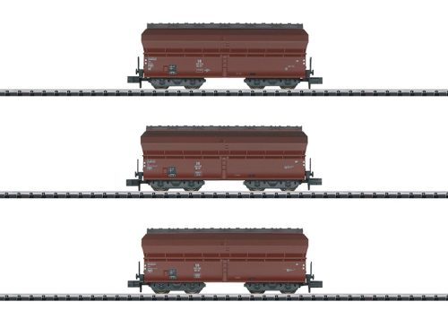 Trix 18268 Önürítős négytengelyes teherkocsi-készlet, 3-részes Kkt 57, Kokstransport I., DB (E3) (N)