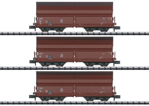 Trix 18270 Önürítős négytengelyes teherkocsi-készlet, 3-részes Kkt 62, Kokstransport III., DB (E3) (N)