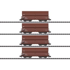   Trix 18271 Önürítős fedeles négytengelyes teherkocsi-készlet, 4-részes Tal 963 (Kkt-62), DB (E4) (N)