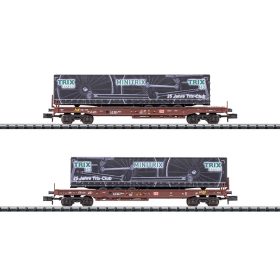   Trix 18525 Konténerszállító négytengelyes zsebeskocsi, Sdgkms 707, Trix Club-Jubiläumswagen Minitrix 2025 (E5) (N)