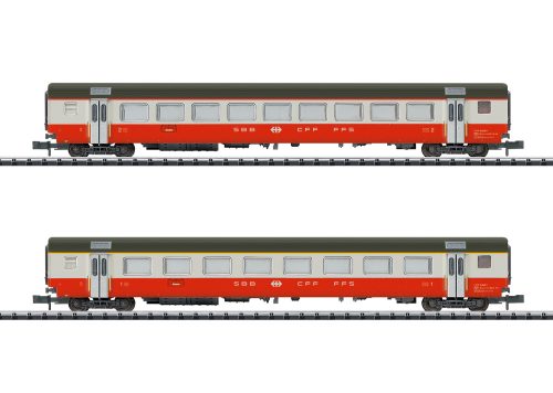 Trix 18721 Személykocsi-pár, négytengelyes EW II típus, Swiss Express Teil 2, SBB (E4) (N)
