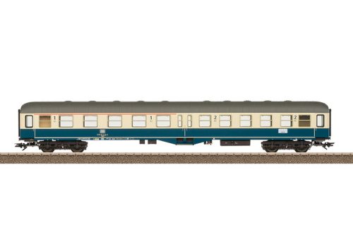 Trix 23127 Személykocsi, négytengelyes középajtós ABylb 411, 1./2. osztály, DB (E4) (H0) - áramátvezető kuplung és belső világítással