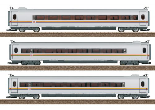 Trix 23391 Nagysebességű villamos motorvonat betétkocsi-készlet, 3-részes, ICE 3, szivárv