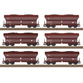   Trix 24182 Önürítős négytengelyes teherkocsi-készlet, 6-részes Falns 182, DB-AG (E6) H0)