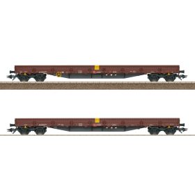   Trix 24431 Alacsony oldalfalú négytengelyes teherkocsi-pár, Res-x, DB-AG (E6) (H0)