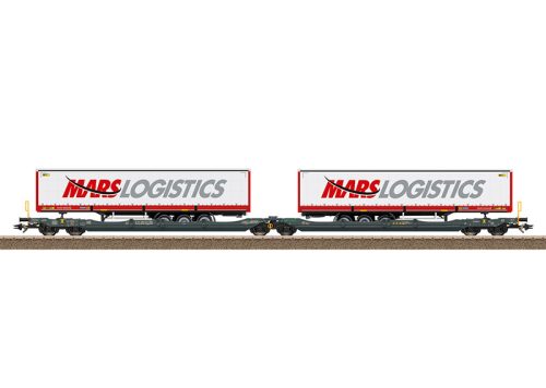 Trix 24472 Iker-zsebeskocsi, Sdggmrss 738 (T3000e), Mars Logistics félpótkocsikkal, MFD Rail (E6) (H0)