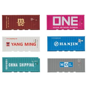   Trix 66589 Konténer-készlet, 6 db 20 lábas konténer, különböző feliratokkal (E6) (N)