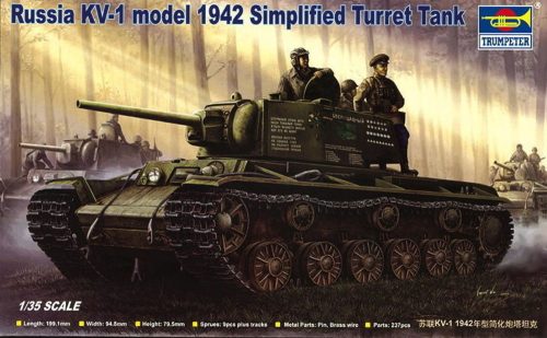 Trumpeter 00358 Russischer Panzer KV-1, 1942 Einfacher Turm (1/35)