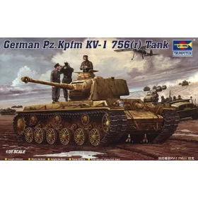 Trumpeter 00366 German Pz.Kpfm. KV-1 756(r) Tank (1/35)