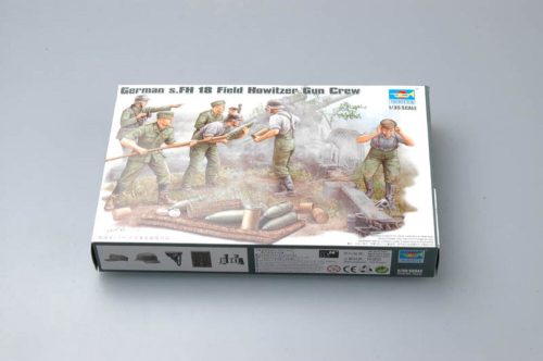 Trumpeter 00425 German Field Howitzer Gun Crew on firing (1/35)