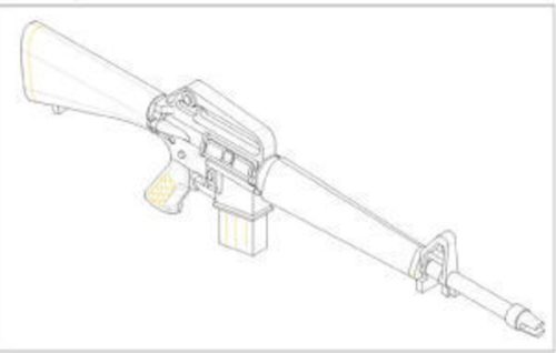 Trumpeter 00501 AR15/M16/M4 FAMILY-M16A1 (6 units) (1/35)