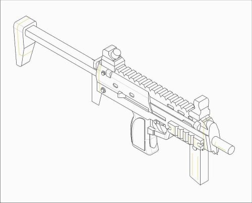 Trumpeter 00523 German Firearms Selection-MP7 (6 guns) (1/35)